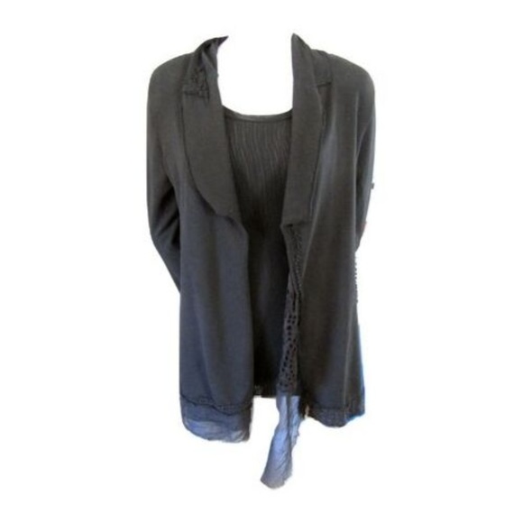 Love and Liberty Sweaters - Love and Liberty Black Sweatshirt Cardigan Size S